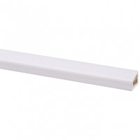 Glaslat hardhout gegrond wit, 19 x 16 mm, 270 cm