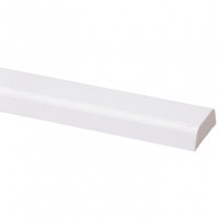 Koplat wit schuin grenen 12 x 34 x 2700 mm