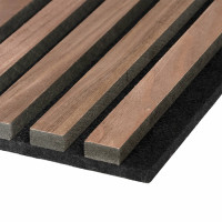 Akoestische wandpaneel walnoot, 260 x 52,6 cm, dikte 22mm, HM4382