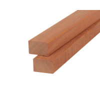 Azobe hardhouten regel 4-zijdig glad geschaafd, 4,5 x 7 x 300 cm