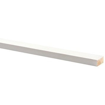 Schaaflat grenen gegrond wit, 12 x 27 mm, 270 cm