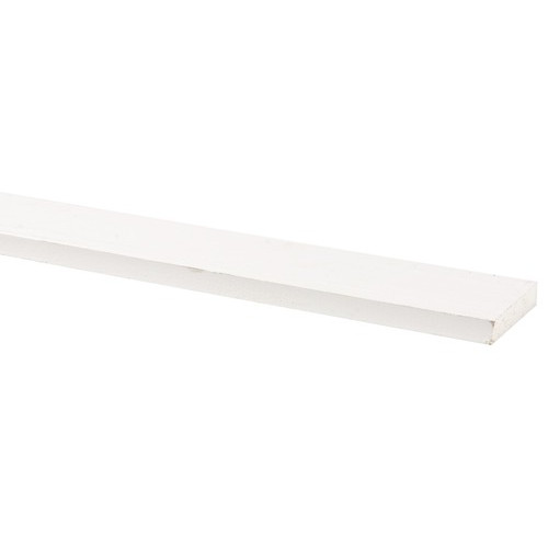 Schaaflat grenen gegrond wit, 9,5 x 45 mm, 270 cm