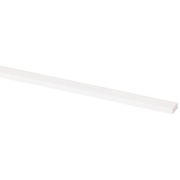 Schaaflat grenen gegrond wit, 9 x 21 mm, 270 cm