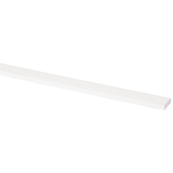 Schaaflat grenen gegrond wit, 9 x 27 mm, 270 cm
