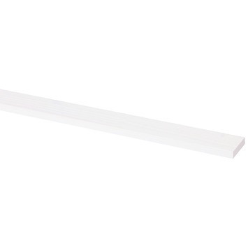 Schaaflat grenen gegrond wit, 9 x 35 mm, 270 cm