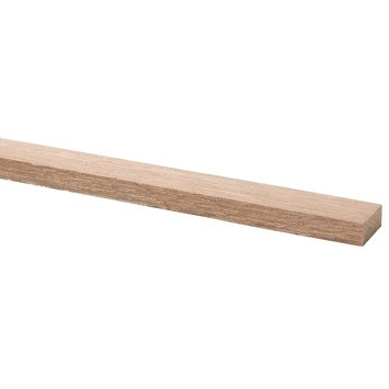 Schaaflat hardhout 12 x 27 mm, 270 cm