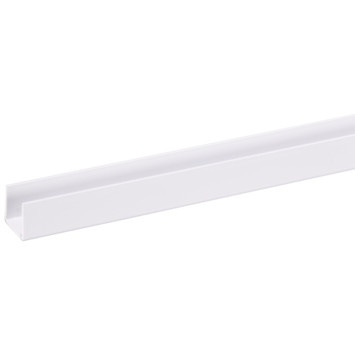U-profiel kunststof wit (plaat < 18 mm) 18 x 21 mm, 260 cm