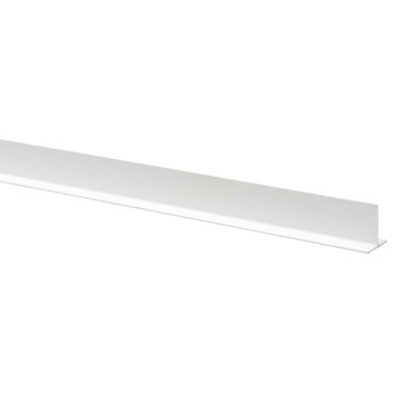 T-profiel kunststof wit, 18 x 18 mm, 260 cm