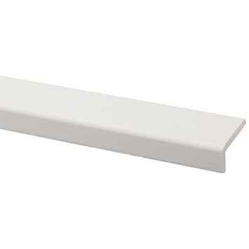 Hoeklat wit grenen gegrond 21 x 43 mm, 270 cm