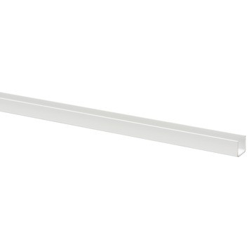 U-profiel kunststof wit (plaat < 10 mm) 10 x 13 mm, 260 cm