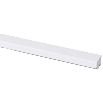 Glaslat hardhout wit gegrond 21 x 23 mm, 270 cm