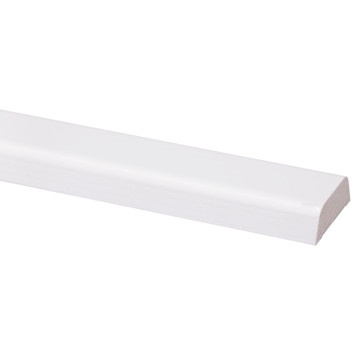 Koplat wit schuin grenen 12 x 34 x 2700 mm
