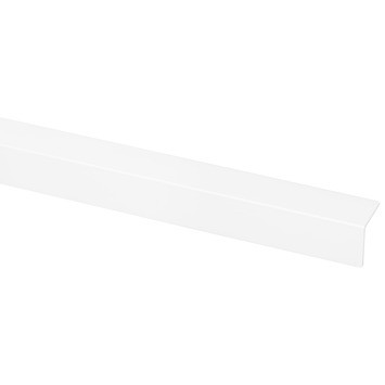Hoekprofiel wit kunststof 15 x 15 mm, 260 cm, zelfklevend
