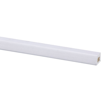 Glaslat hardhout wit gegrond 17 x 15 mm, 270 cm
