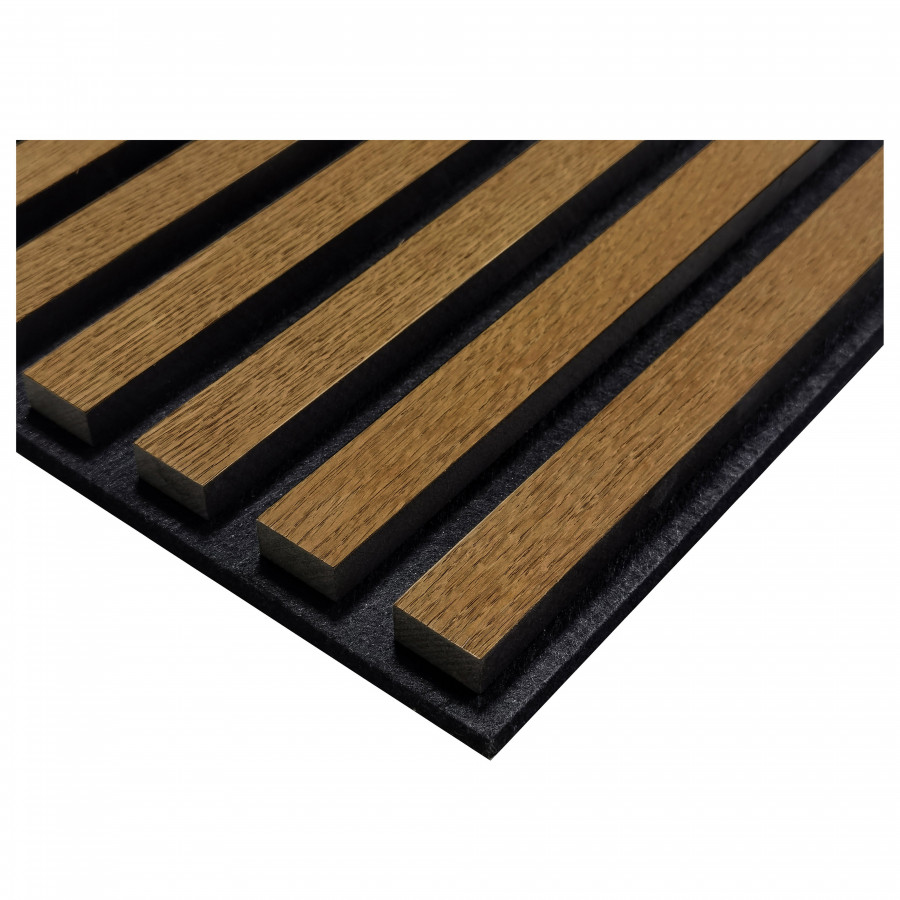 - Akoestische wandpanelen geolied eiken, 260 x 52,6 cm, dikte 22 mm, HM4375