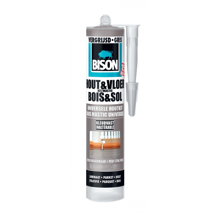 Bison hout&vloer parketkit grijs 300 ml