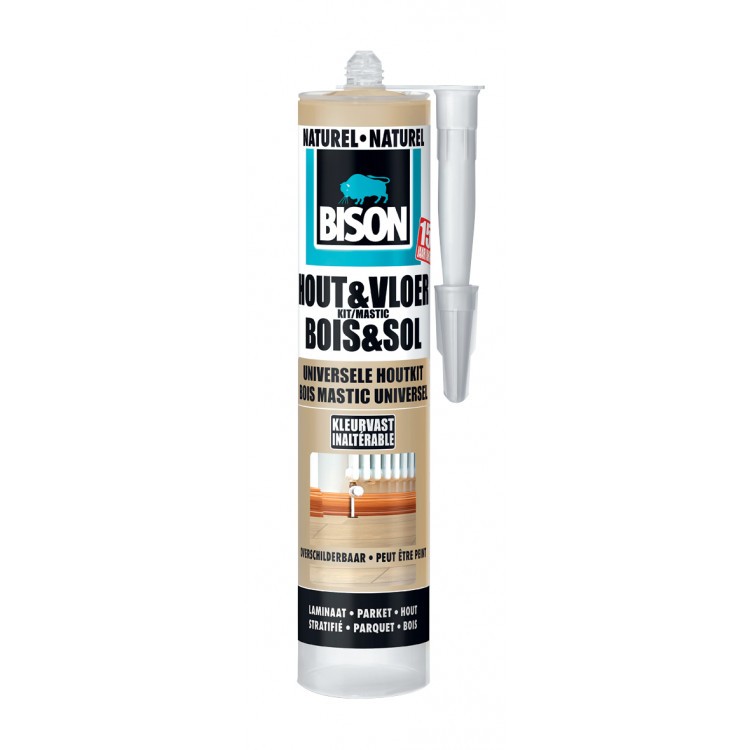 Bison hout&vloer parketkit naturel 310ml