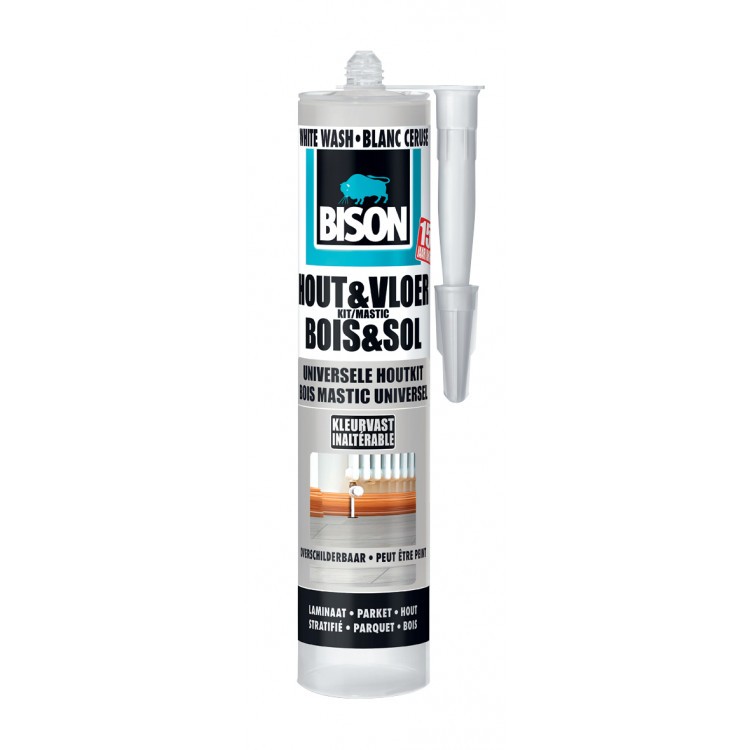 Bison hout&vloer parketkit wit 300ml