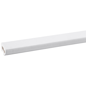 Glaslat hardhout wit gegrond 24 x 28 mm, 270 cm