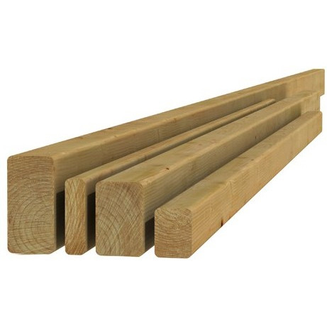 Grenen geschaafde regel 3,4 x 4,5 x 180 cm, groen geïmpregneerd