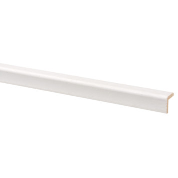 Hoeklat grenen wit gegrond 13 x 13 mm, 270 cm