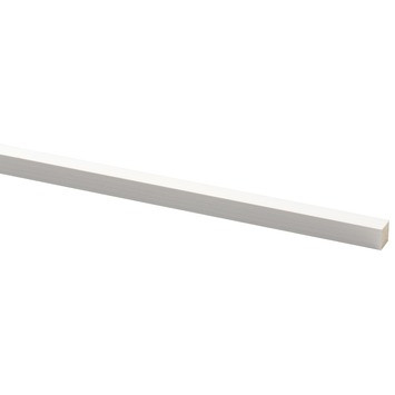 Schaaflat grenen gegrond wit, 12 x 12 mm, 270 cm